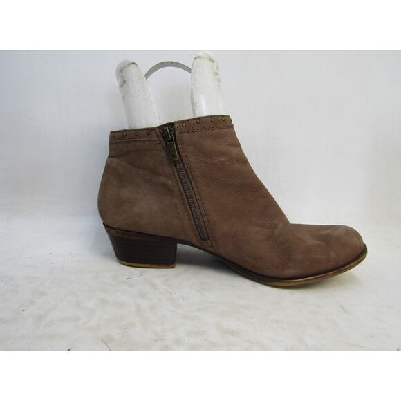 Lucky Brand Womens Size 10 M Brown Soft Leather Zip Ankle Fashion Boots Bootie - Picture 3 of 10